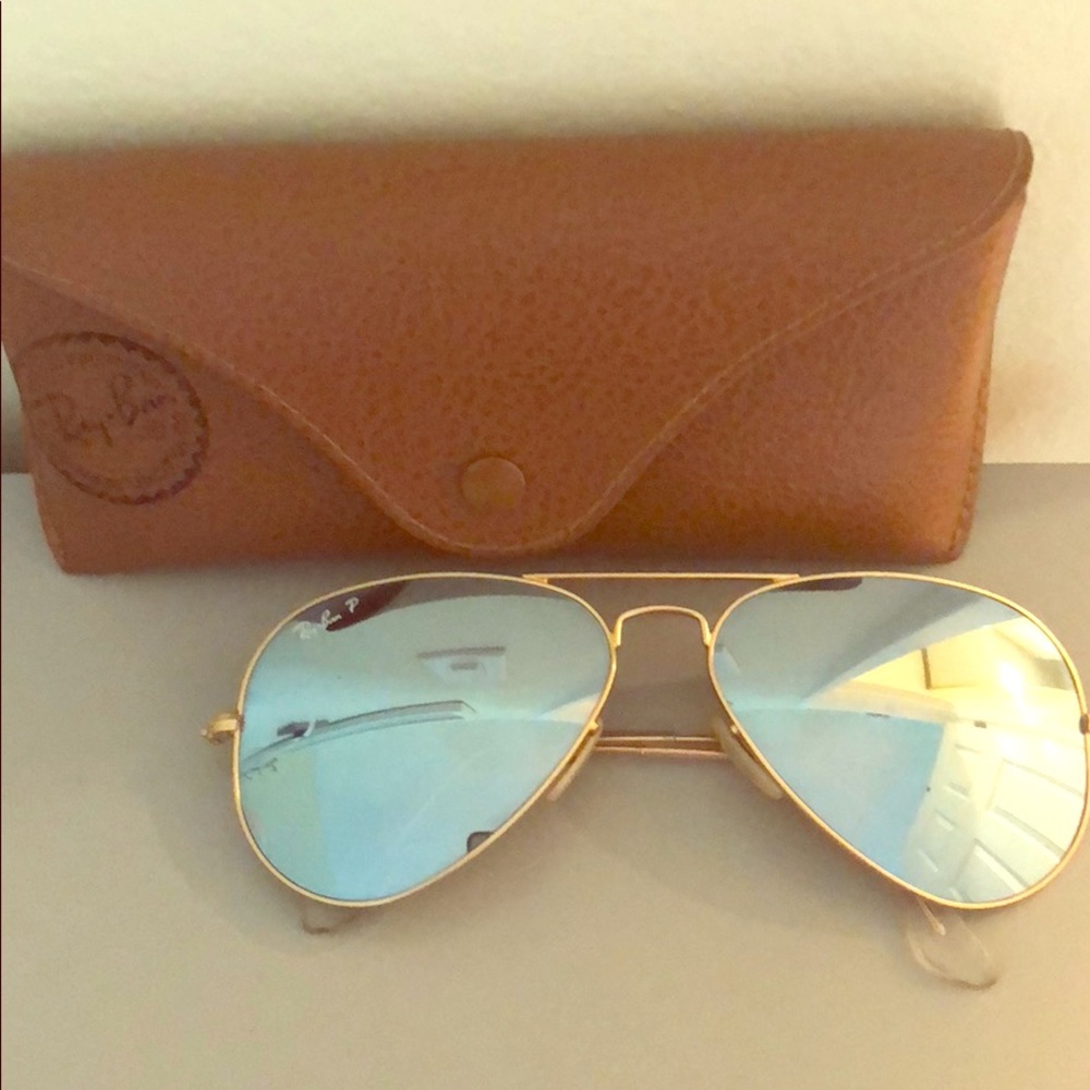 Reflective Silver Ray Bans - Polarized